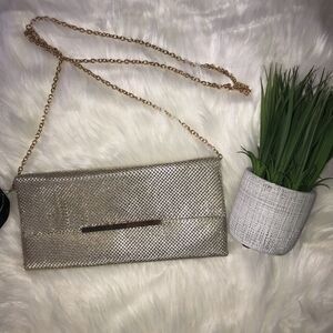 INC Hether Shiny Mesh Clutch